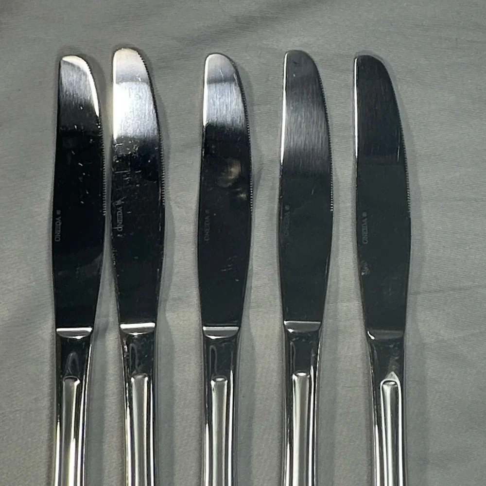 Oneida Satin LINCOLN Dinner Knife Knives Stainless Flatware (Set Of 5)